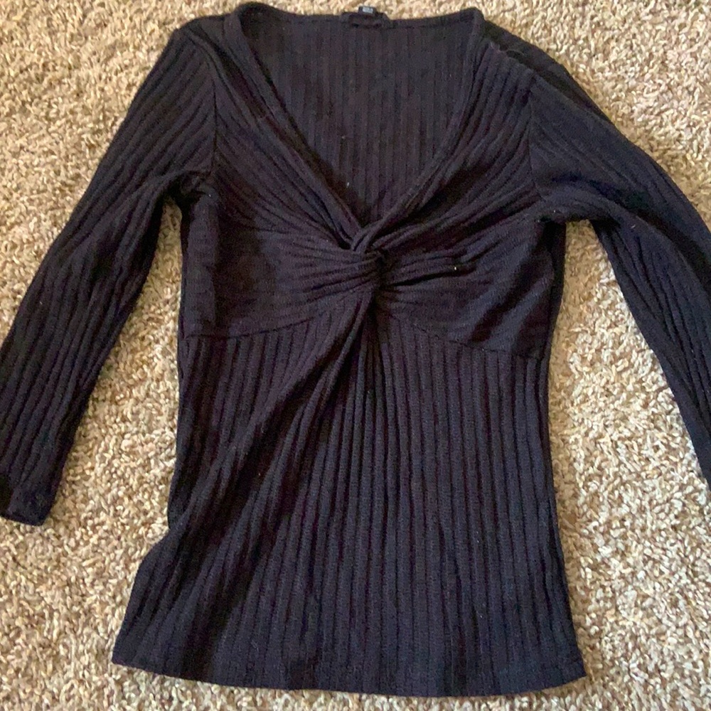 Black twisted top blouse